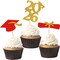 Graduation Decorations 2026-36 PCS Graduation Cupcake Toppers - 2026 Graduation Party Decorations - Mini Cake Decorations for Class of 2026,Diploma, 2026, Grad Cap Set (Red)